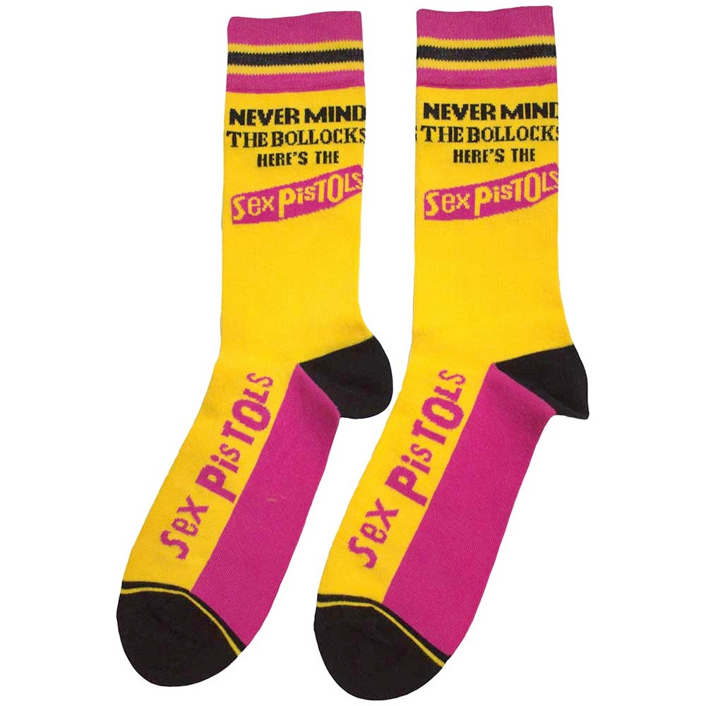 Sex Pistols - Never Mind The Bollocks Stripes Chaussettes - Jaune